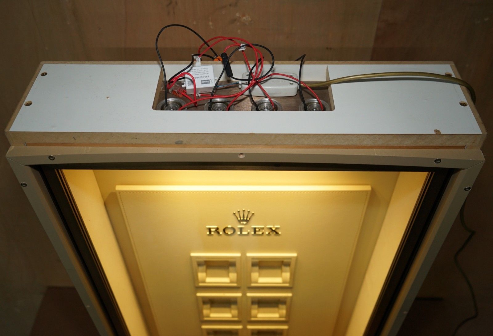 Furniture 1 Of 3 Original Rolex Authorised Dealers Bullet Proof Glass Display Cabinets photo