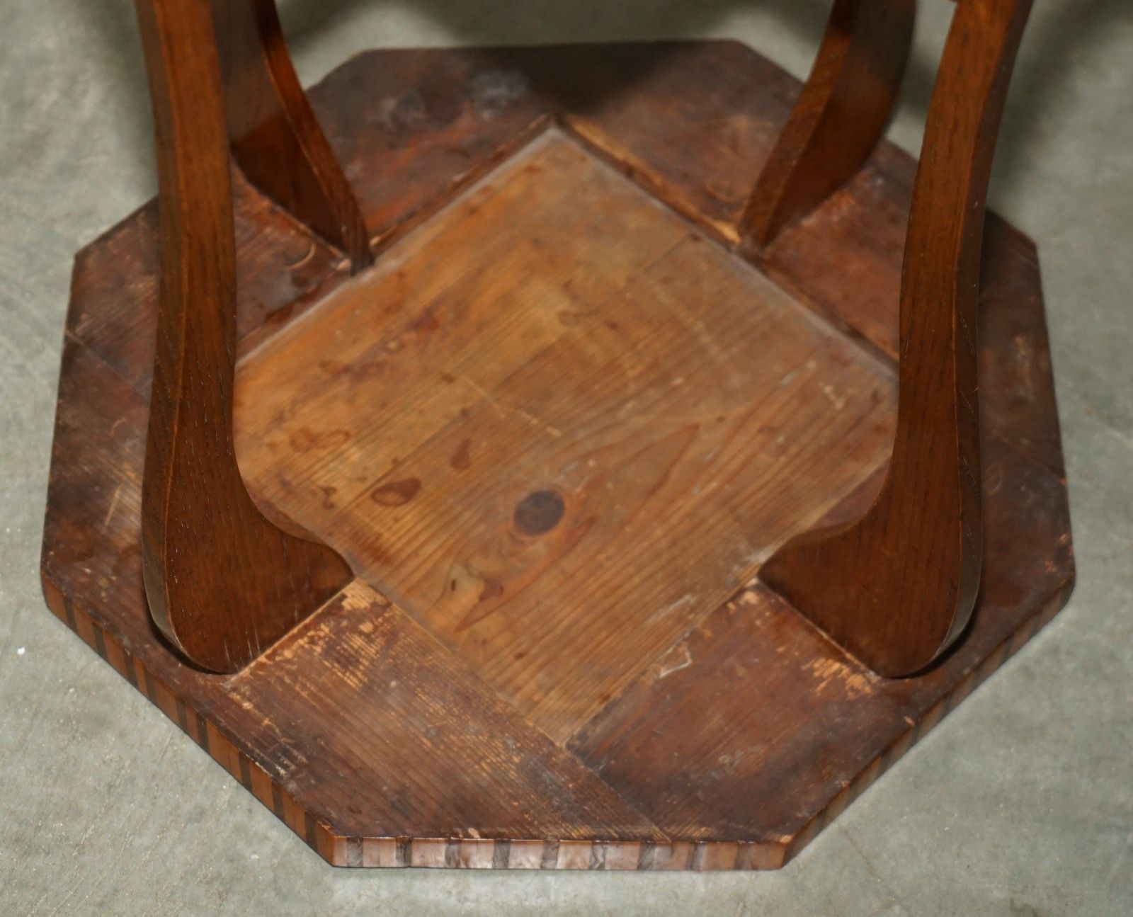 photo vinterior Pair Of Antique Victorian Parquetry Specimen Sample Wood Inlaid Side End Tables