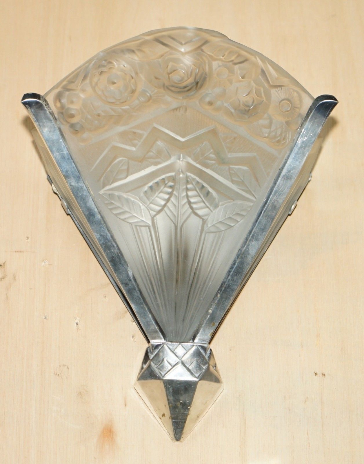 Pair Of Antique French Art Deco Jean Noverdy France Depost Stamped Wall Sconces photo furniture