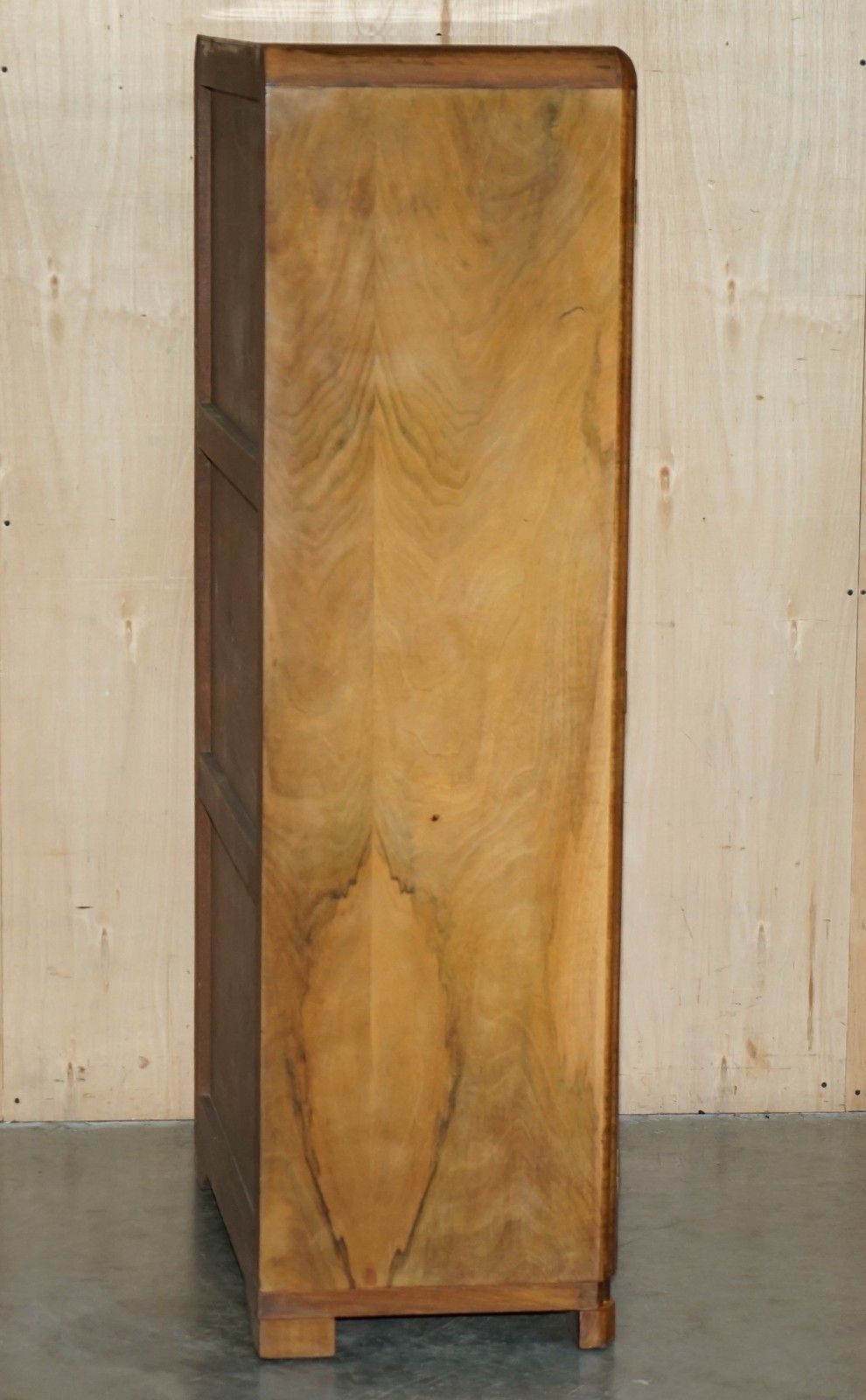 Small 153cm Tall Art Deco Circa 1930's Satin Burr Walnut Wardrobe Part Of Suite photo buy