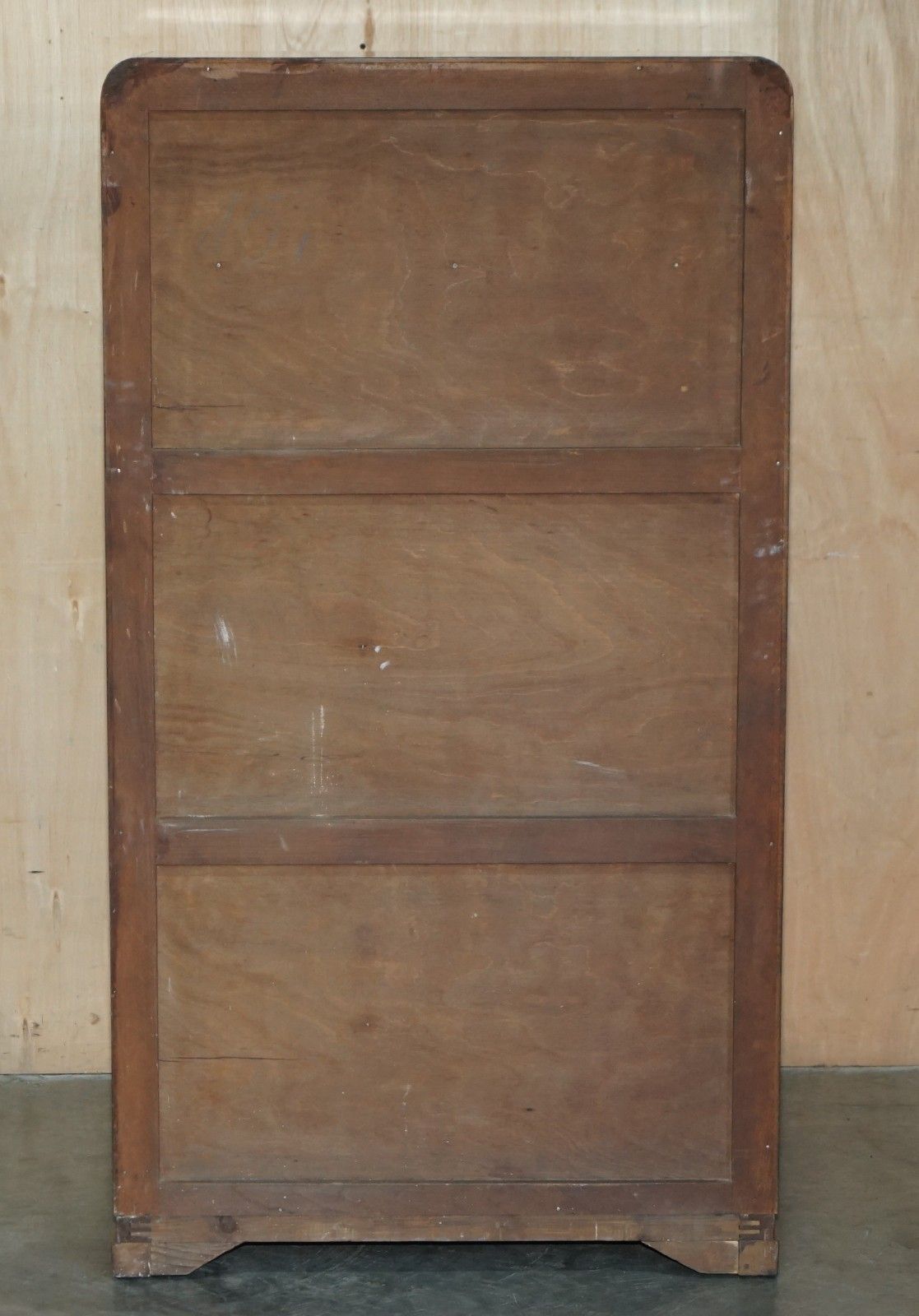 photo furniture Small 153cm Tall Art Deco Circa 1930's Satin Burr Walnut Wardrobe Part Of Suite