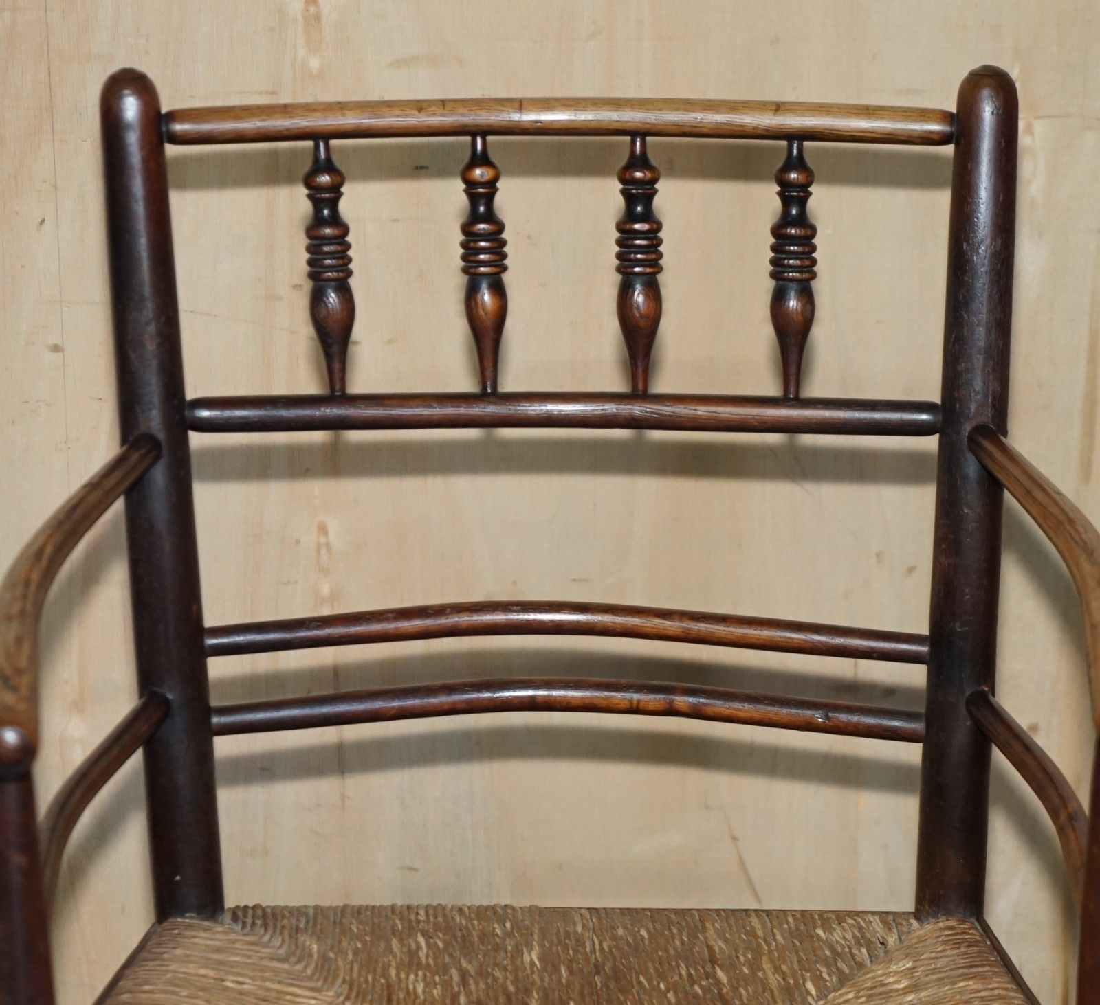 Ebonised Antique Original William Morris Sussex Armchair Seen In The V&A Museum photo Furniture