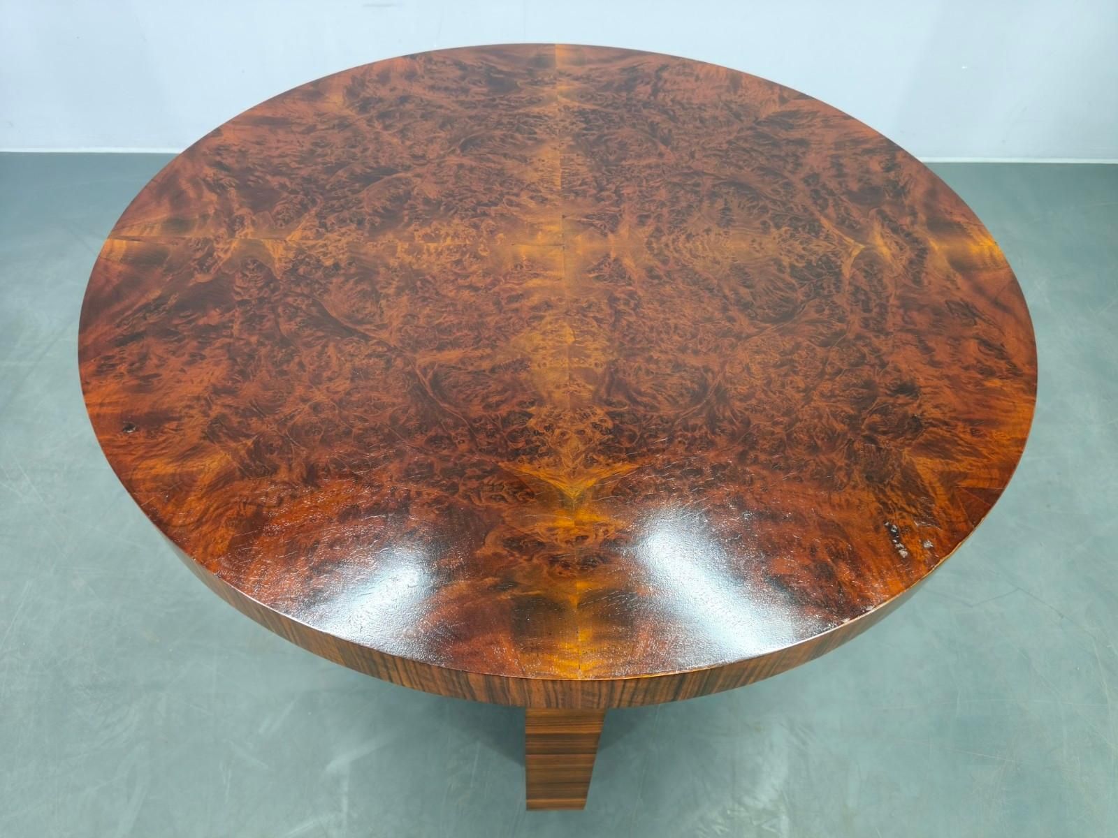 Art Deco Walnut Veneer Coffee Table, Czechoslovakia, 1930s photo Furniture