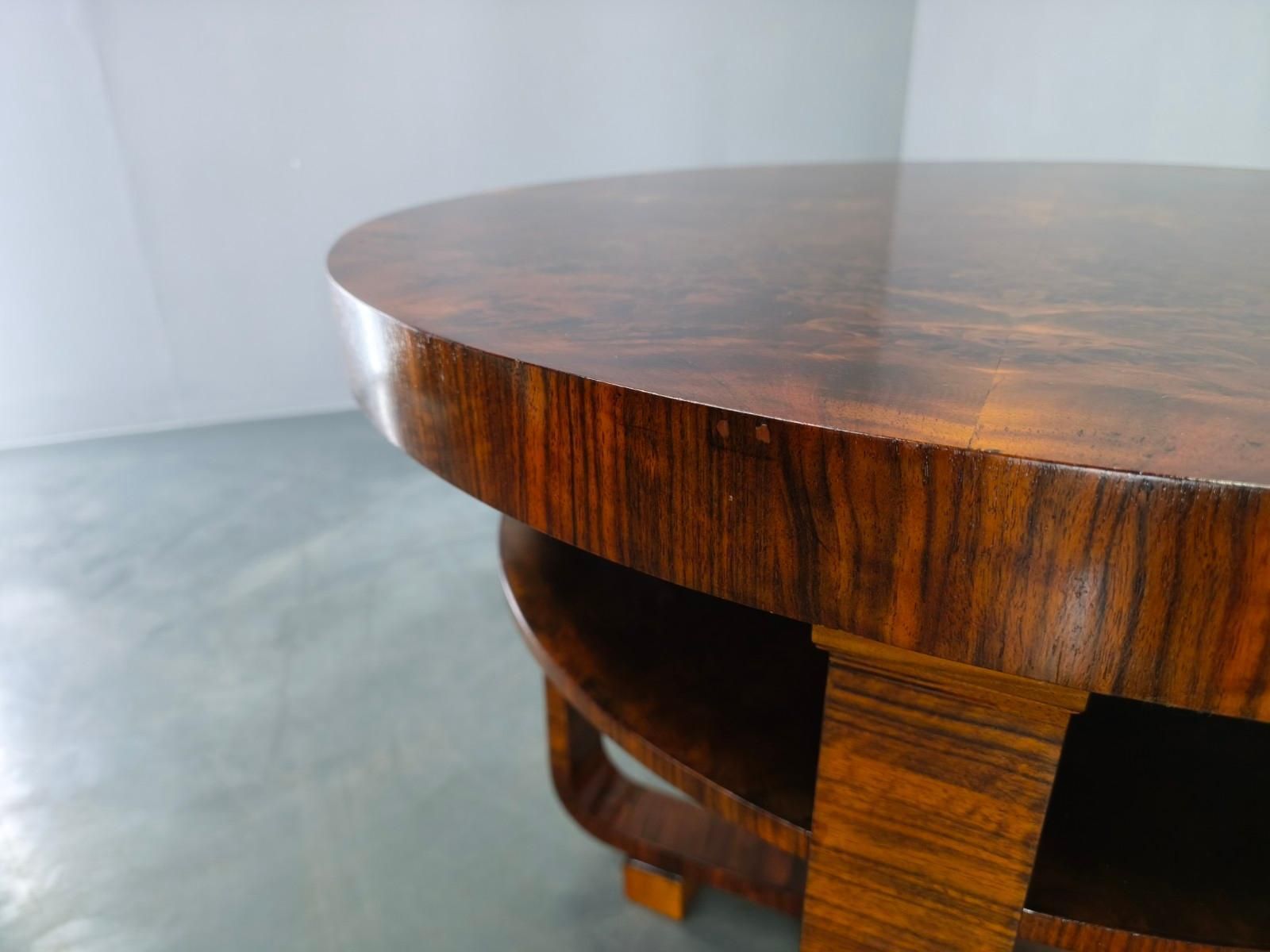 Art Deco Walnut Veneer Coffee Table, Czechoslovakia, 1930s photo buy
