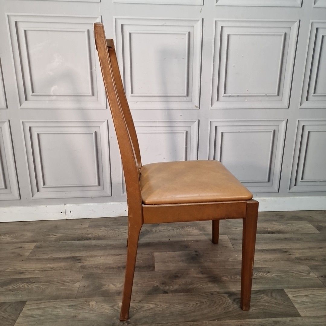 photo vintage Vintage Nathan Dining Chair Teak Mid Century Retro Wooden Desk Seat Mcm