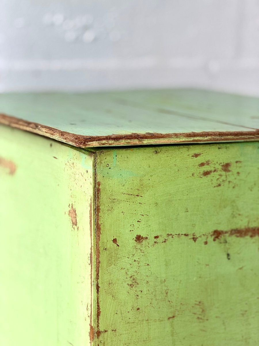 Industriële Groene Opbergtafel, Jaren 1960 photo vinterior
