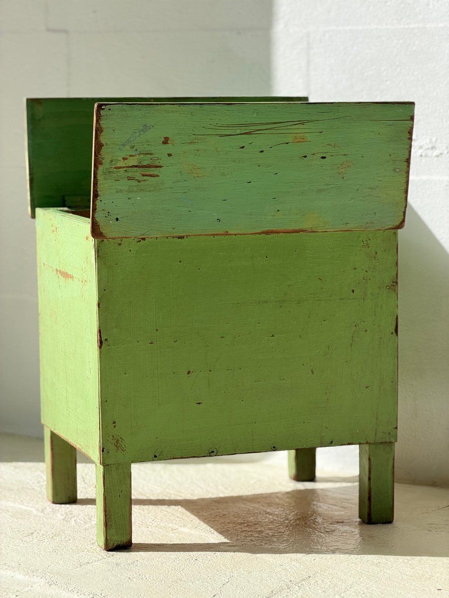 190.0 Industriële Groene Opbergtafel, Jaren 1960 photo