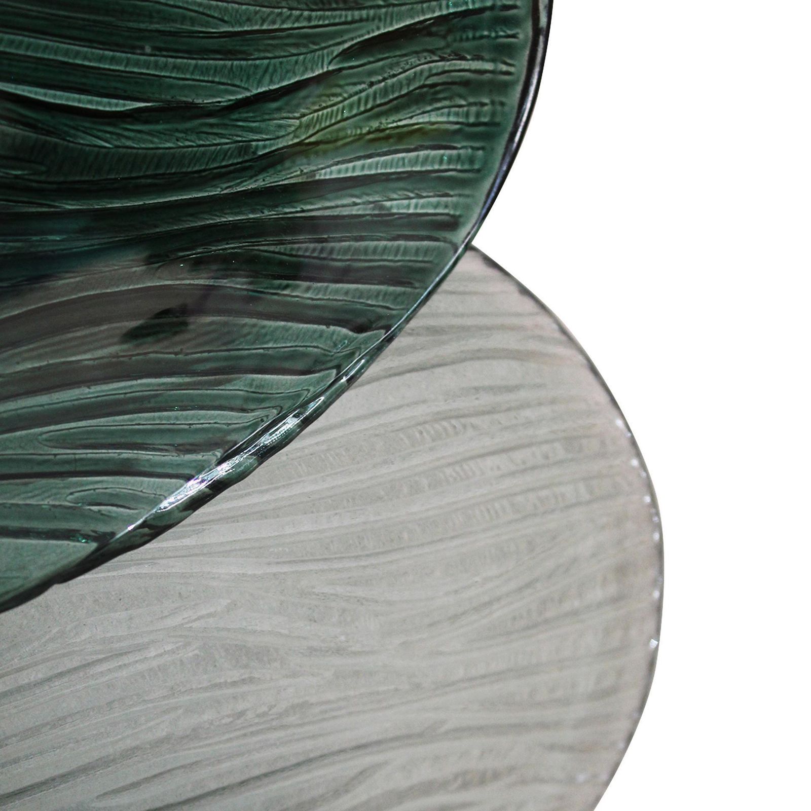 Mid Modern Style Green And White Murano Glass And Brass Italian Wall Sconces photo buy