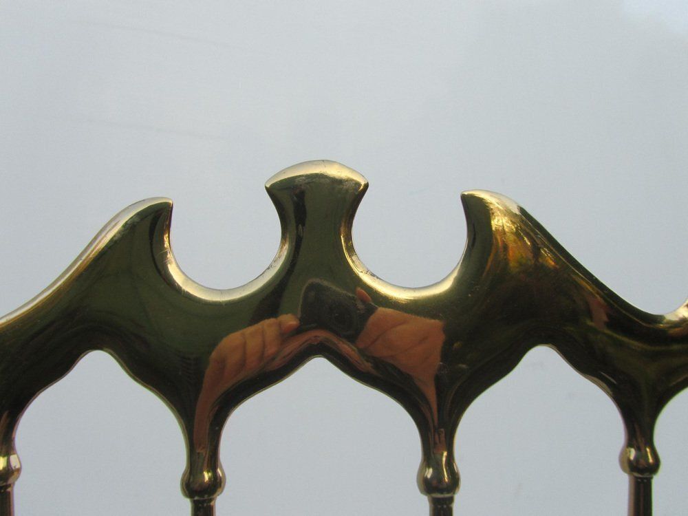 Italian Side Chair In Golden Brass By Giuseppe Gaetano Descalzi For Chiavari, 1950s photo Furniture