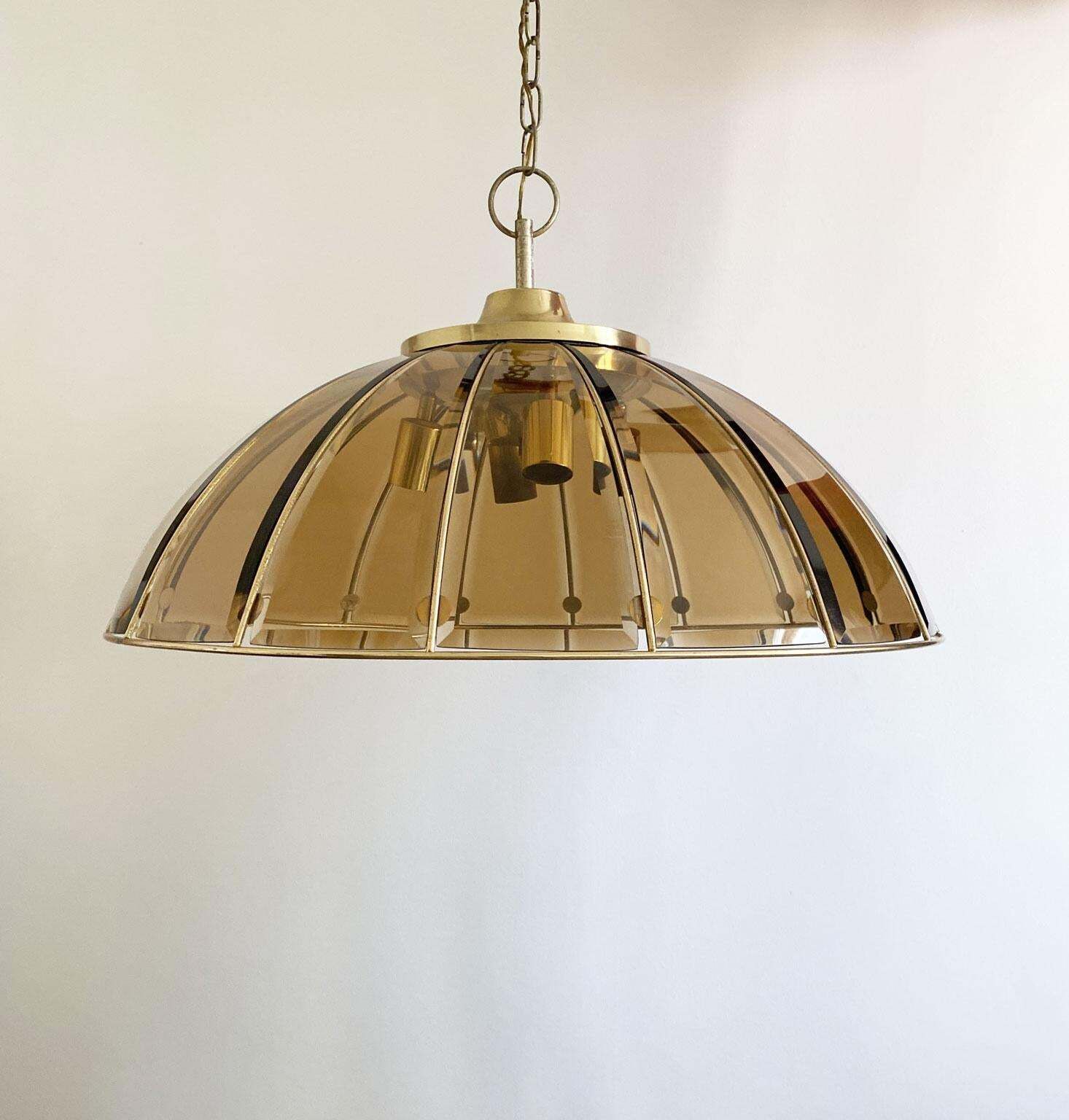 Italian Antique Amber Crystal Chandelier 28 Inch Diameter Vintage Elegance photo vinterior