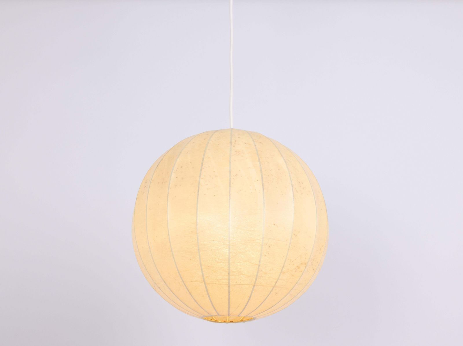 Mid Century German Cocoon Pendant Lamp From Goldkant Leuchten, 1960s photo Lighting