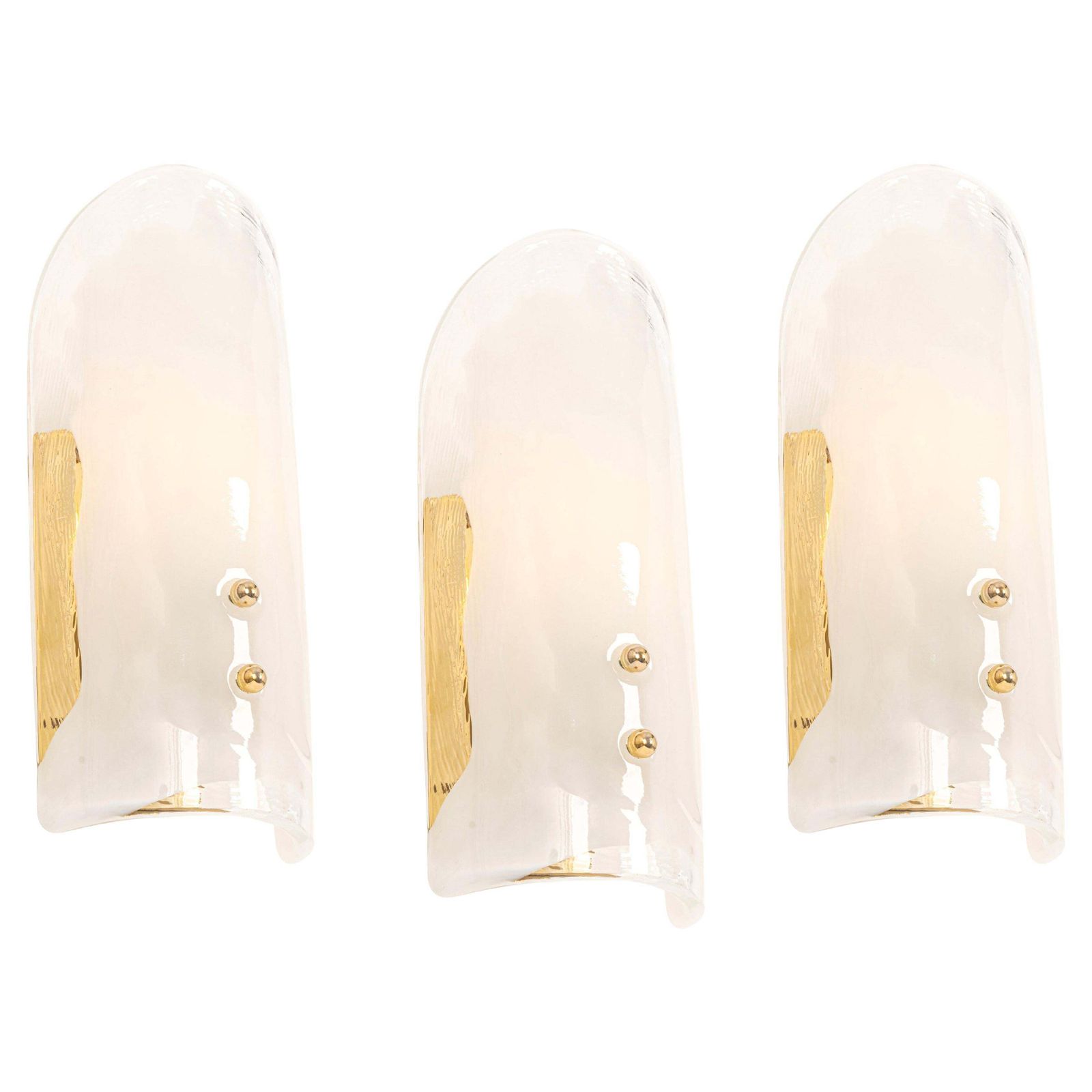 1 Of 3 Kalmar Murano Glass Sconces Wall Lights, Austria, 1960s