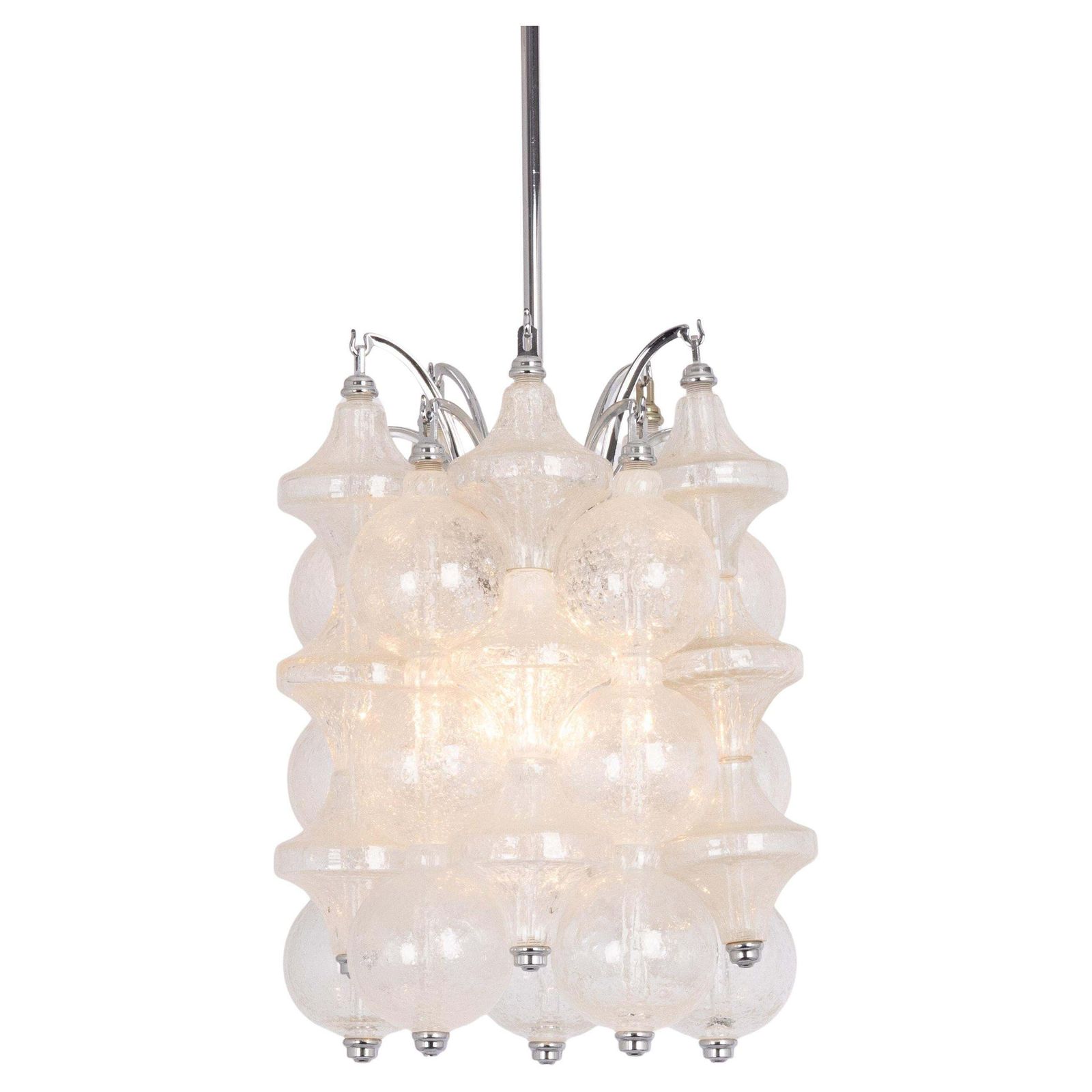 Petite Tulipan Glass Pendant Light By Seguso , Italy , 1960s