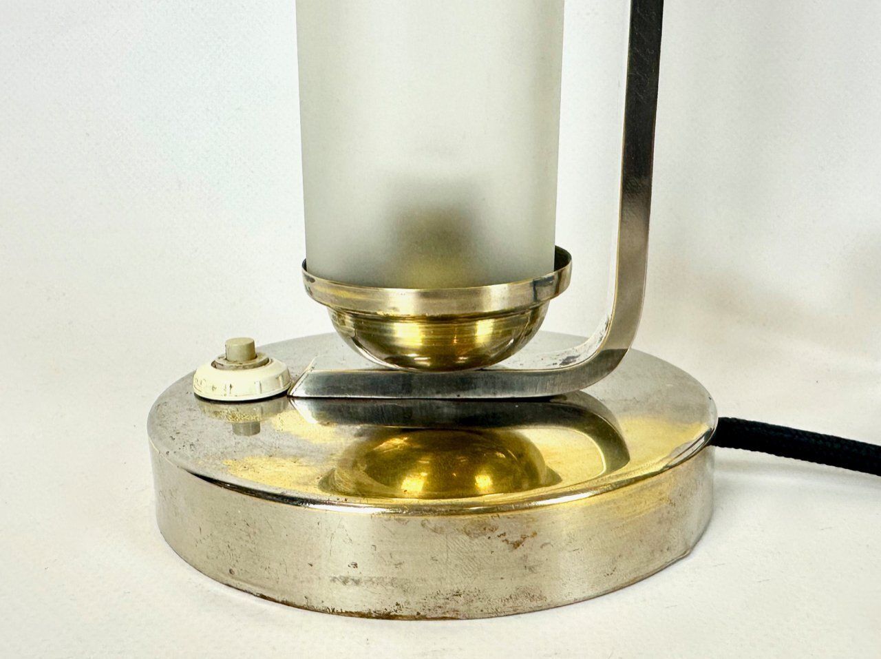 Bauhaus Nickel Plated Tubular Table Lamp From Elma Weimar, 1930s photo Verlichting