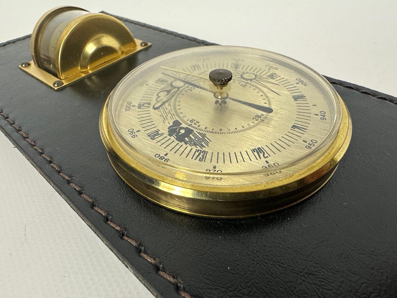 Vintage German Leather Fisher's Weather Station, 1980s photo buy