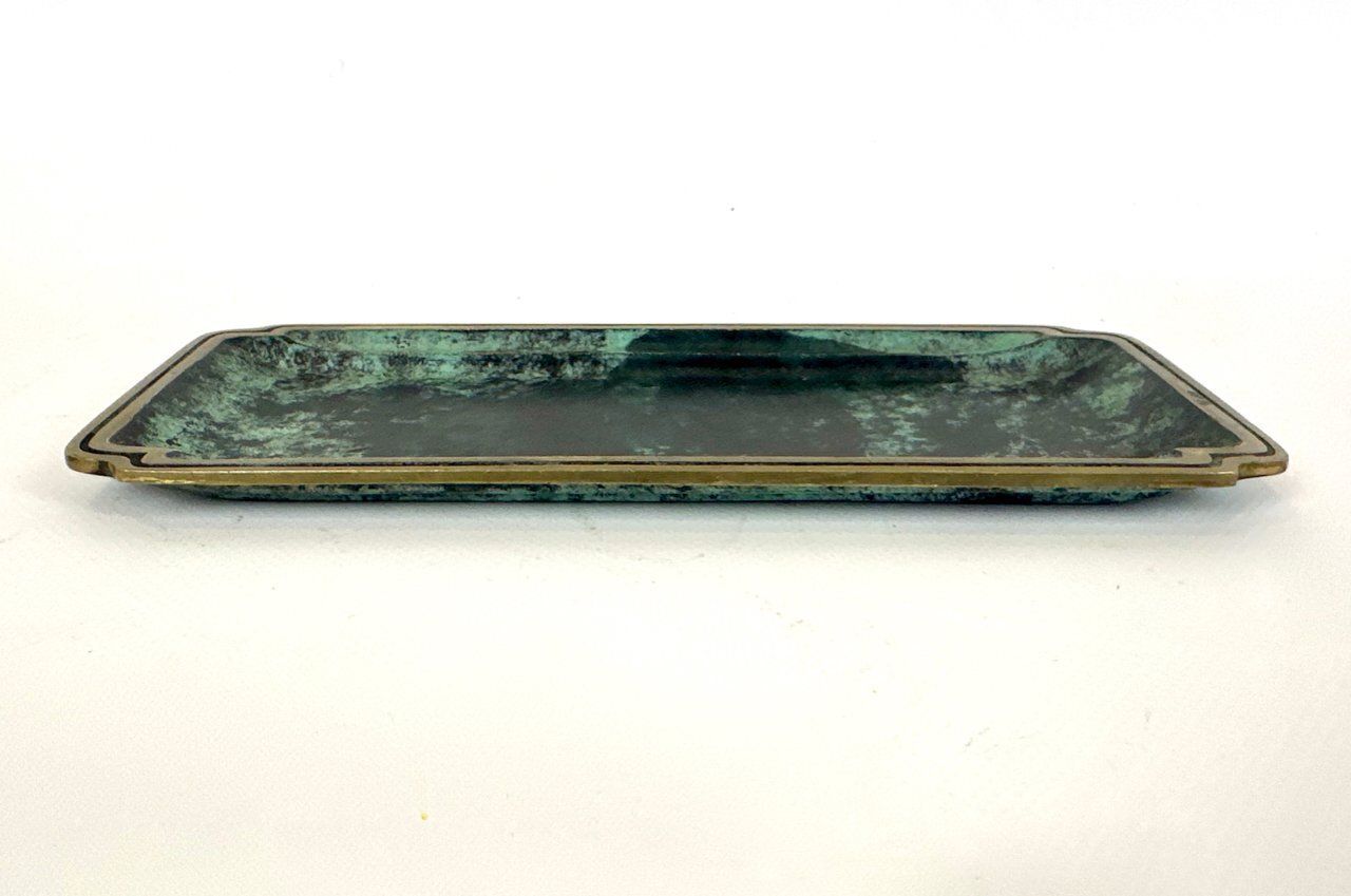 Mid Century Modern Desk Pen Holder In Bronze From Hagenauer Workshops, 1960s photo vintage