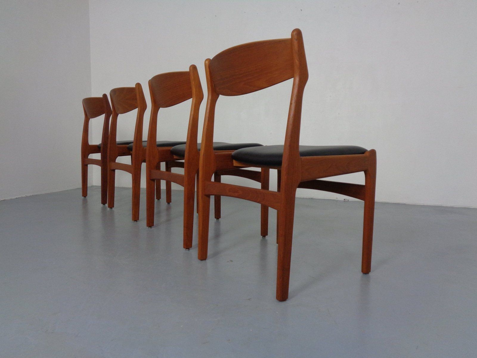 Teak Dining Chairs By Erik Buch For Od Møbler, Denmark, 1960s, Set Of 4 photo Furniture