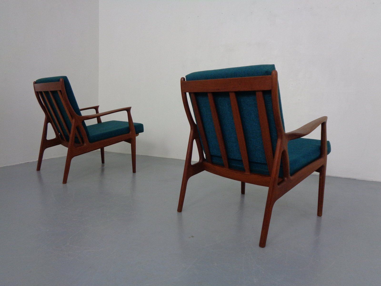 Organic Teak Armchairs, Denmark, 1960s, Set Of 2 photo vintage