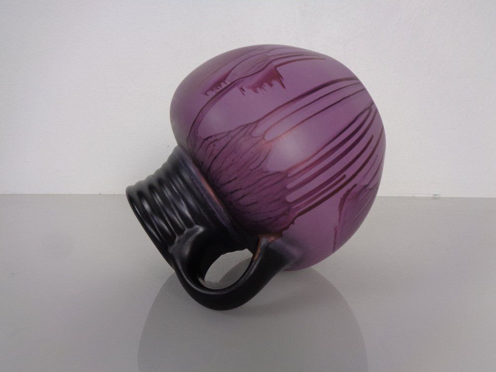 200.0 Purple Es Ceramic Vase From Emons & Söhne, Germany, 1970s photo
