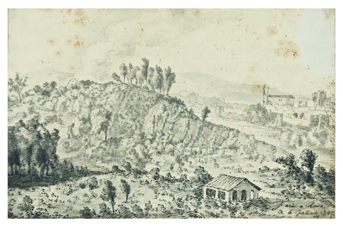 Jan Peeter Verdussenthe Gardens In Rome   Drawing By J. P. Verdussen   17421742