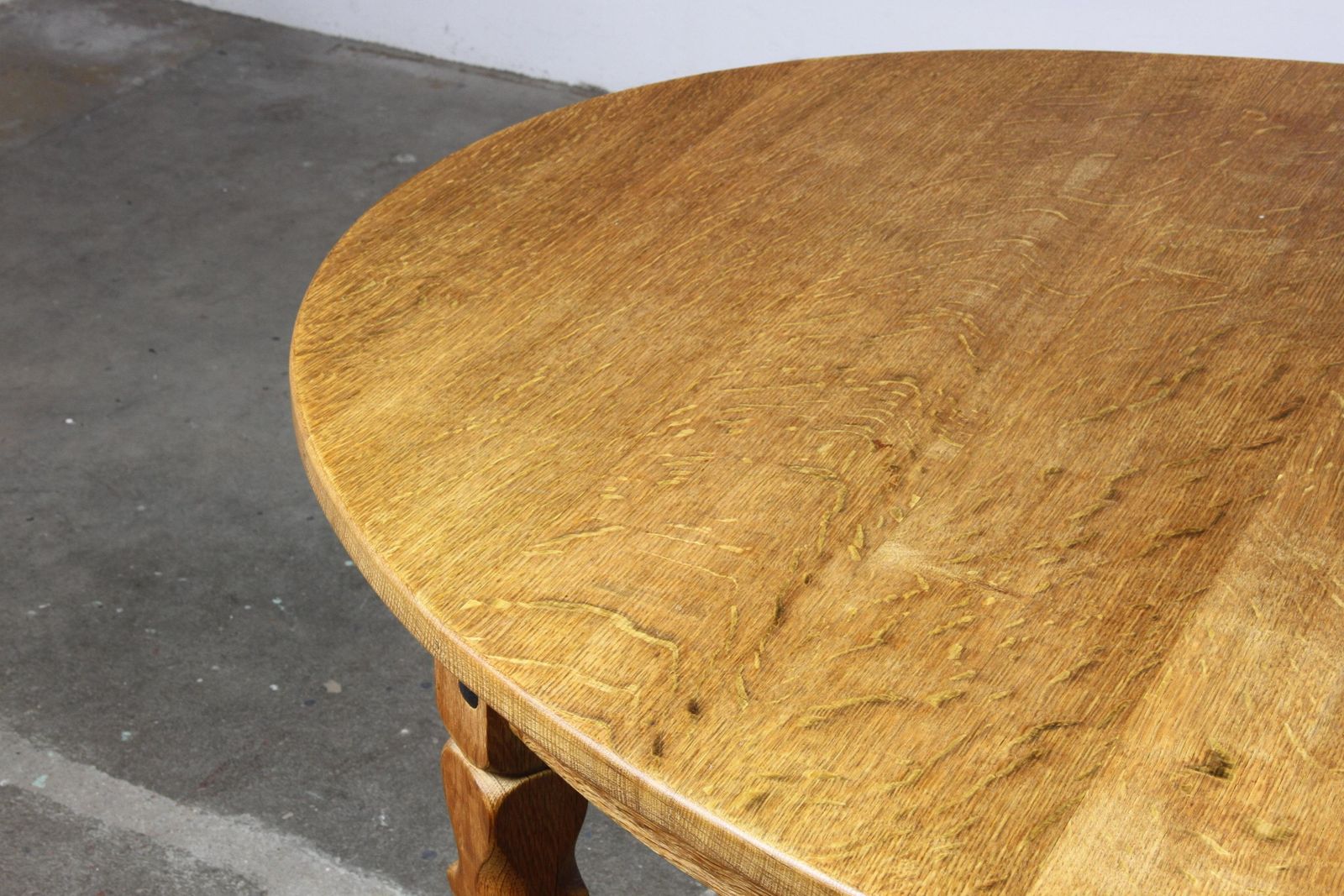 photo vinterior Vintage Oval Danish Oak Dining Room Table, H. Kjærnulf Style, 1960s