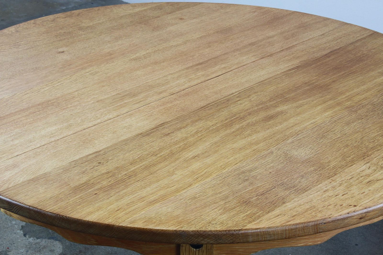 photo vinterior Vintage Danish Modern Oak Round Table, H. Kjærnulf Style, 1960s