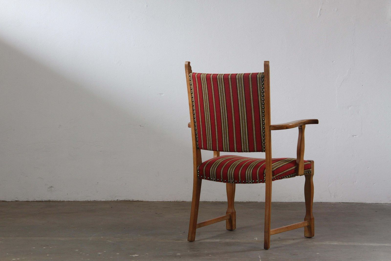 796.0 Vintage Danish Brutalist Oak Armchair In The Style Of Henning Kjærnulf, 1960s photo