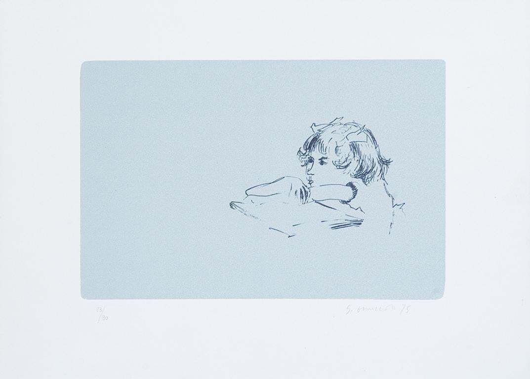 Giovanni Omiccioliornella Reading   Etching By Giovanni Omiccioli   19751975