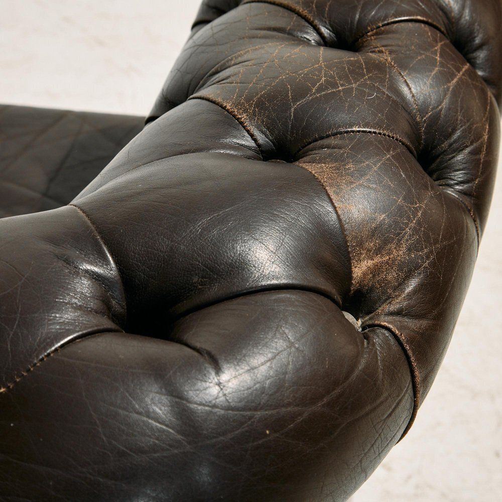 Chesterfield Leather Sofa Set, 1970s, Set Of 3 photo buy