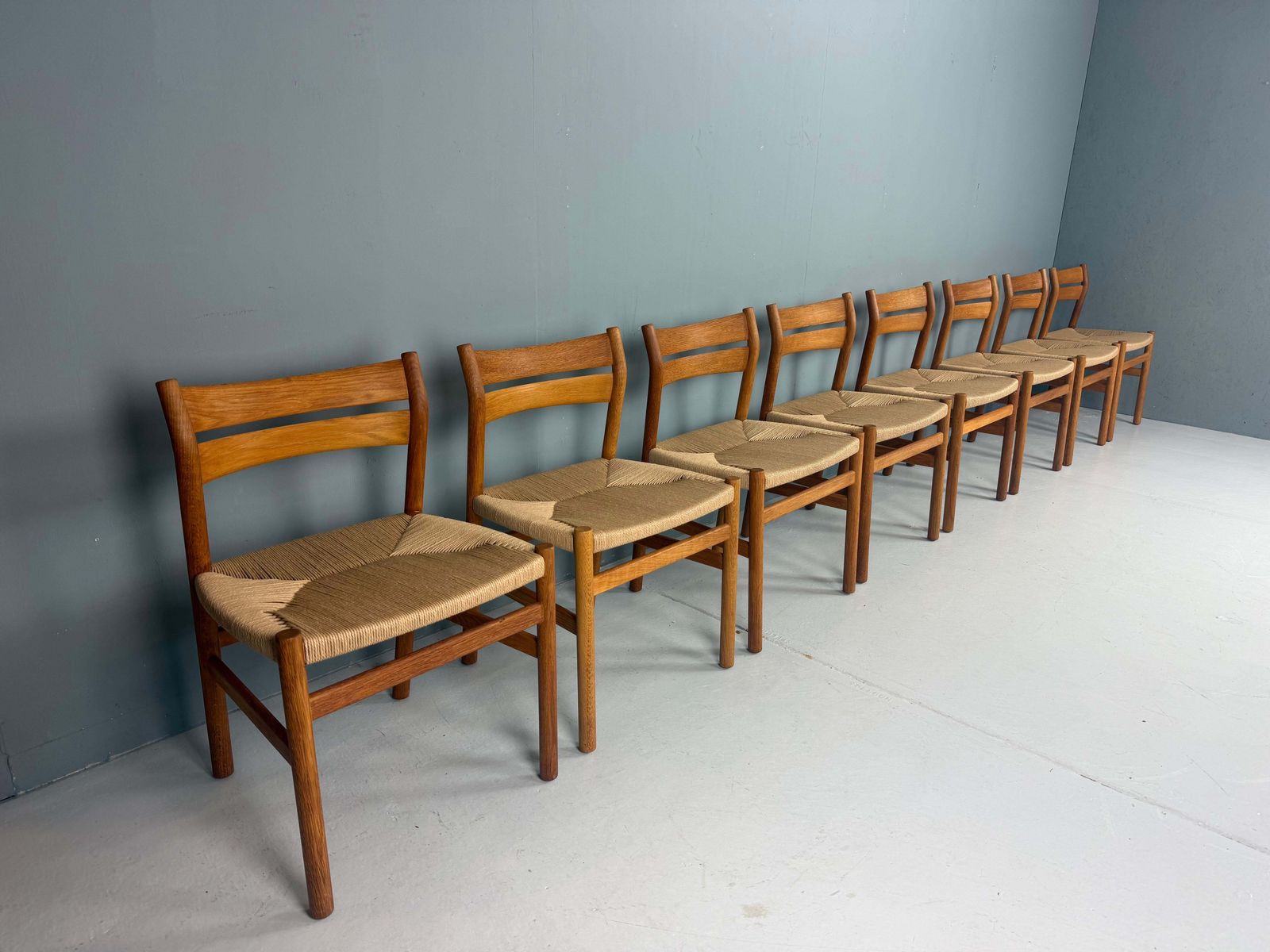 Børge Mogensen Set Of 4 "Bm 1" Dinning Oak Chairs For C.M Møbler, 1947, Denmark photo for sale