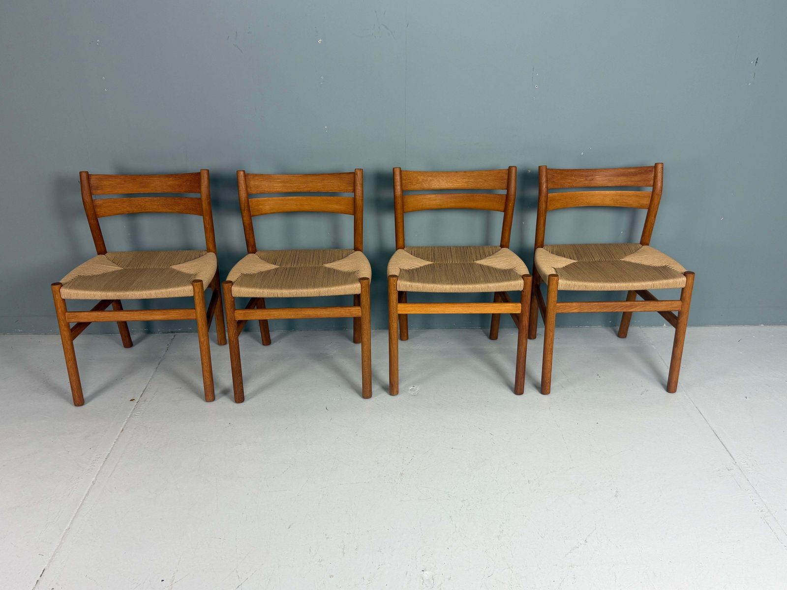 Børge Mogensen Set Of 4 "Bm 1" Dinning Oak Chairs For C.M Møbler, 1947, Denmark photo 3914.0