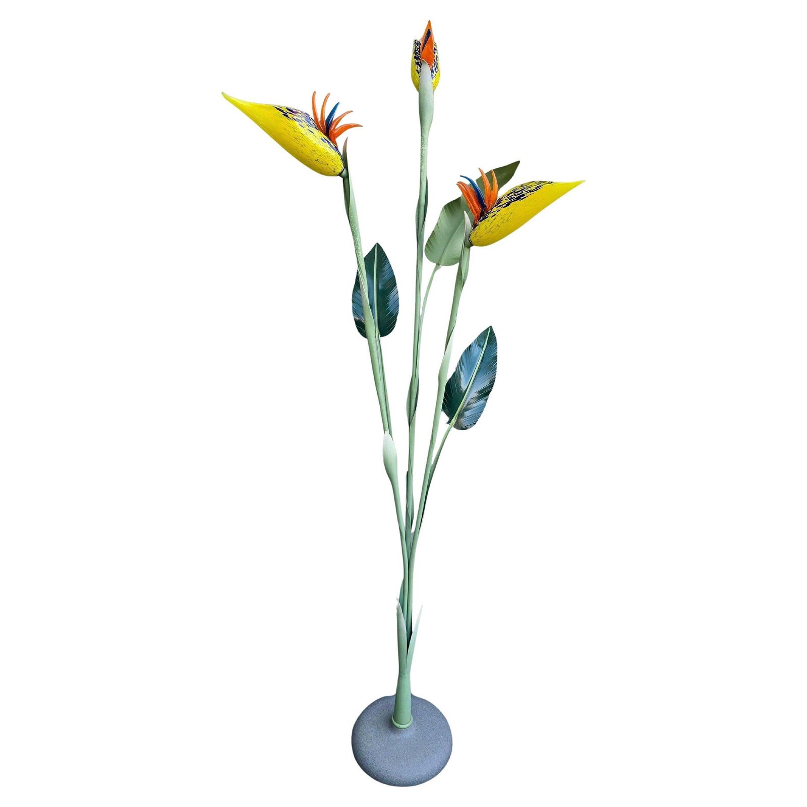 Vintage Strelitzia “Bird Of Paradise” Floor Lamp