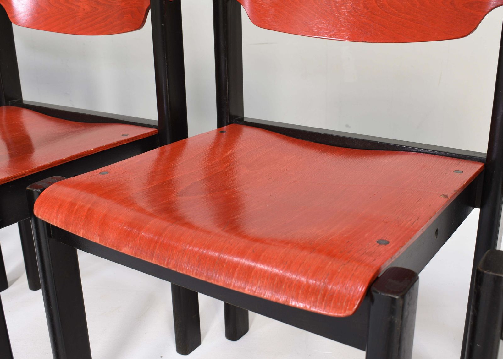 Furniture 14x Italian Postmodern Stacking Chairs In Sottsass Memphis Style   Italy, 1970's photo