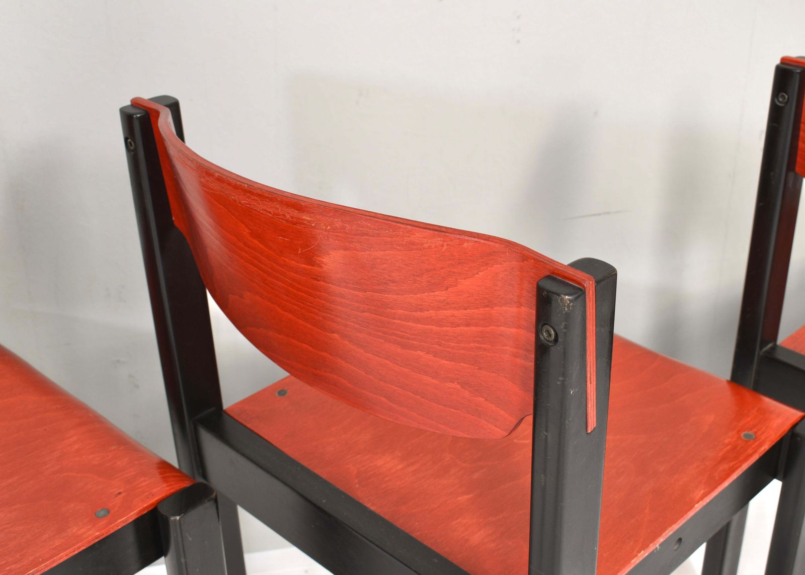 photo buy 14x Italian Postmodern Stacking Chairs In Sottsass Memphis Style   Italy, 1970's
