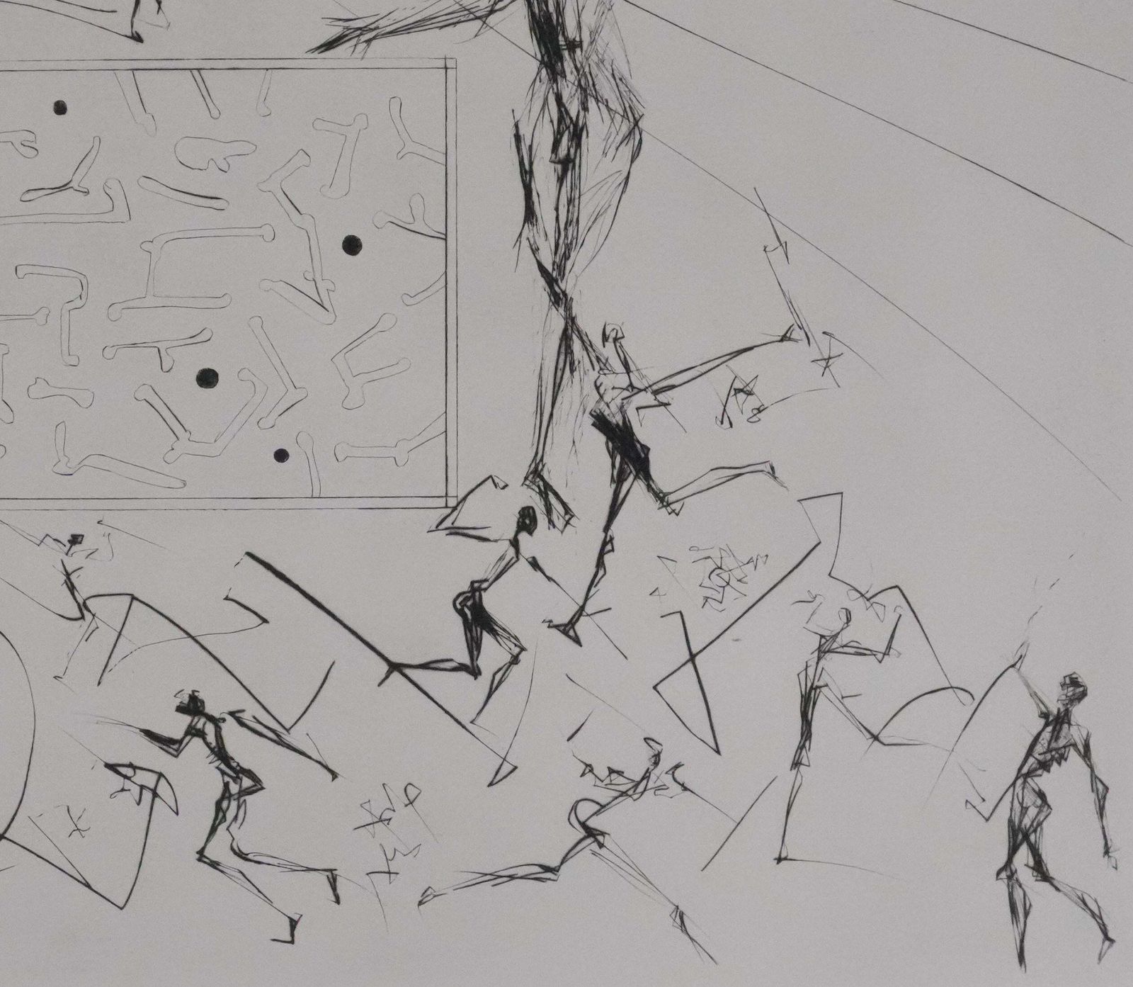 Tribute To Leonardo Da Vinci, Electronics   Original Handsigned Etching1975 photo vinterior