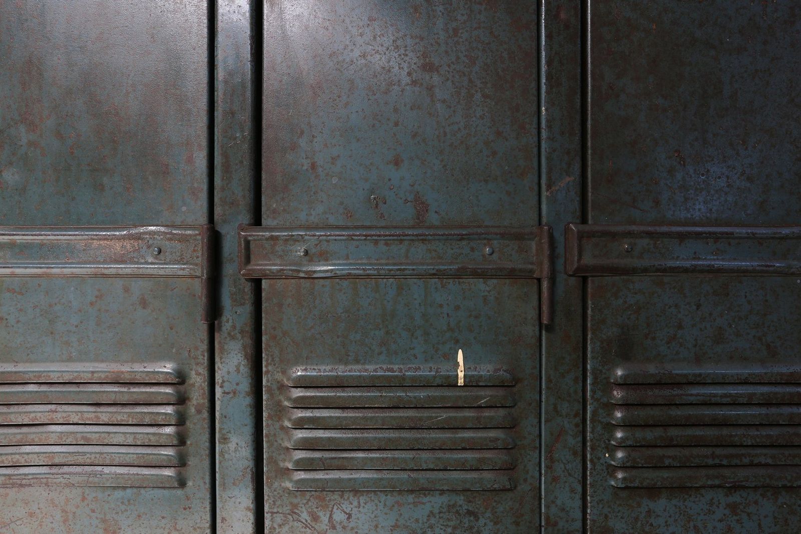 Furniture Antique Industrial Storage Locker, France, 1910s photo