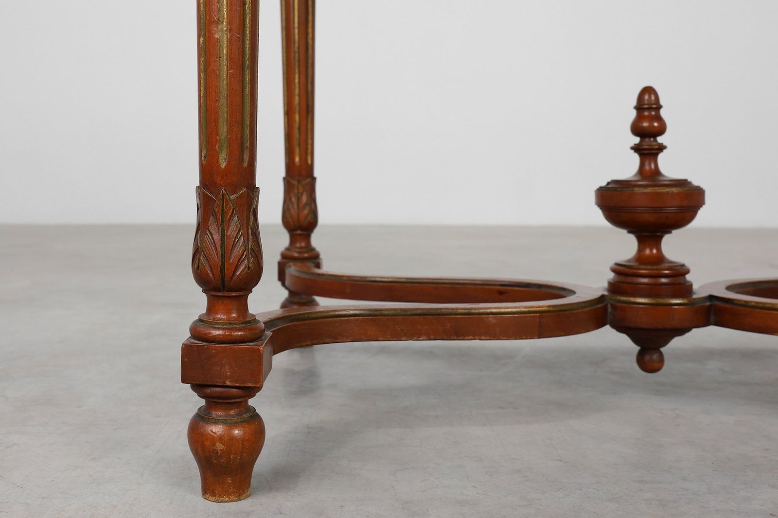 Empire French Oak Side Table With Gilt Details, 1900s photo buy