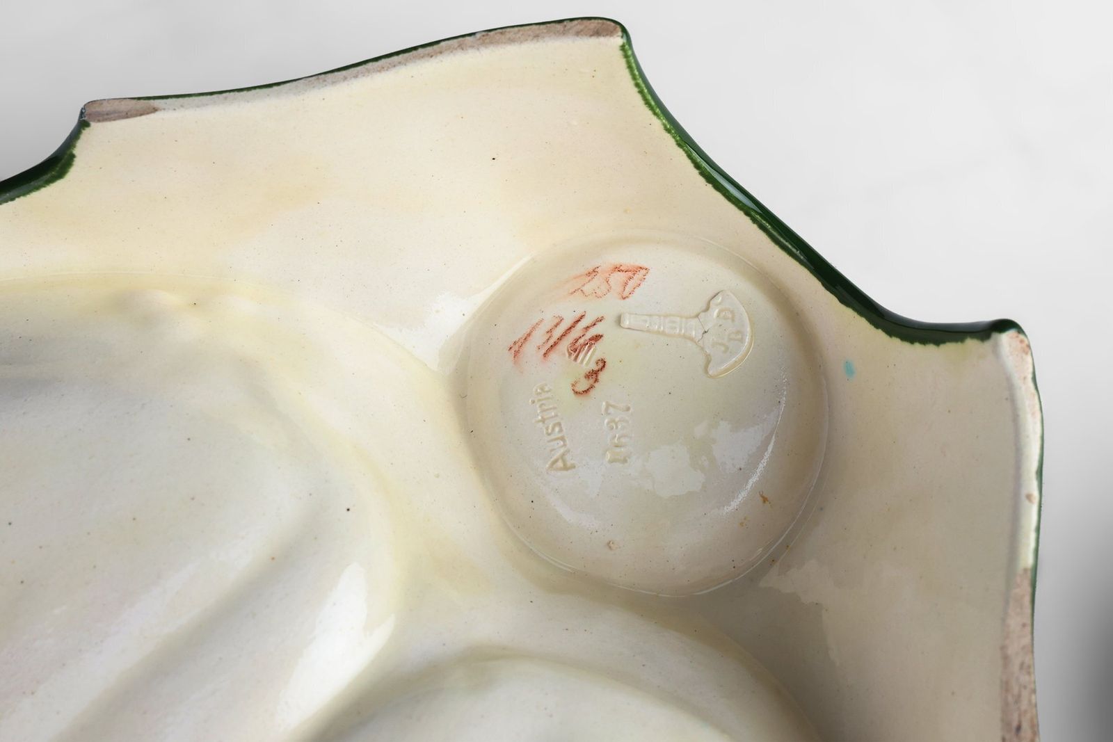 photo for sale Art Nouveau Ceramic Asparagus Set By Julius Dessler, Austria, 1900s, Set Of 3