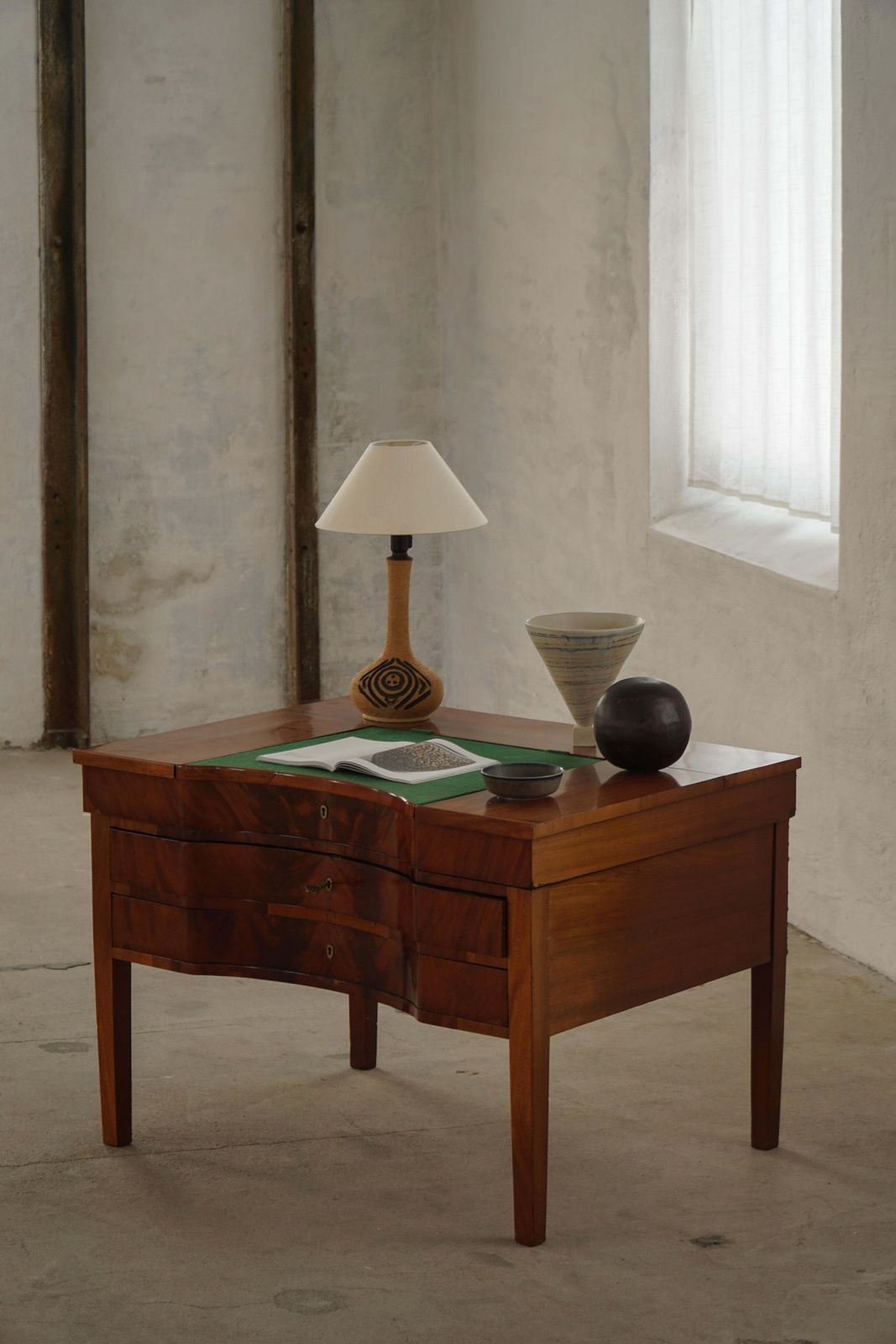 Antique Custommade Writing Desk In Mahogany, Danish Cabinetmaker, Early 1900s photo furniture