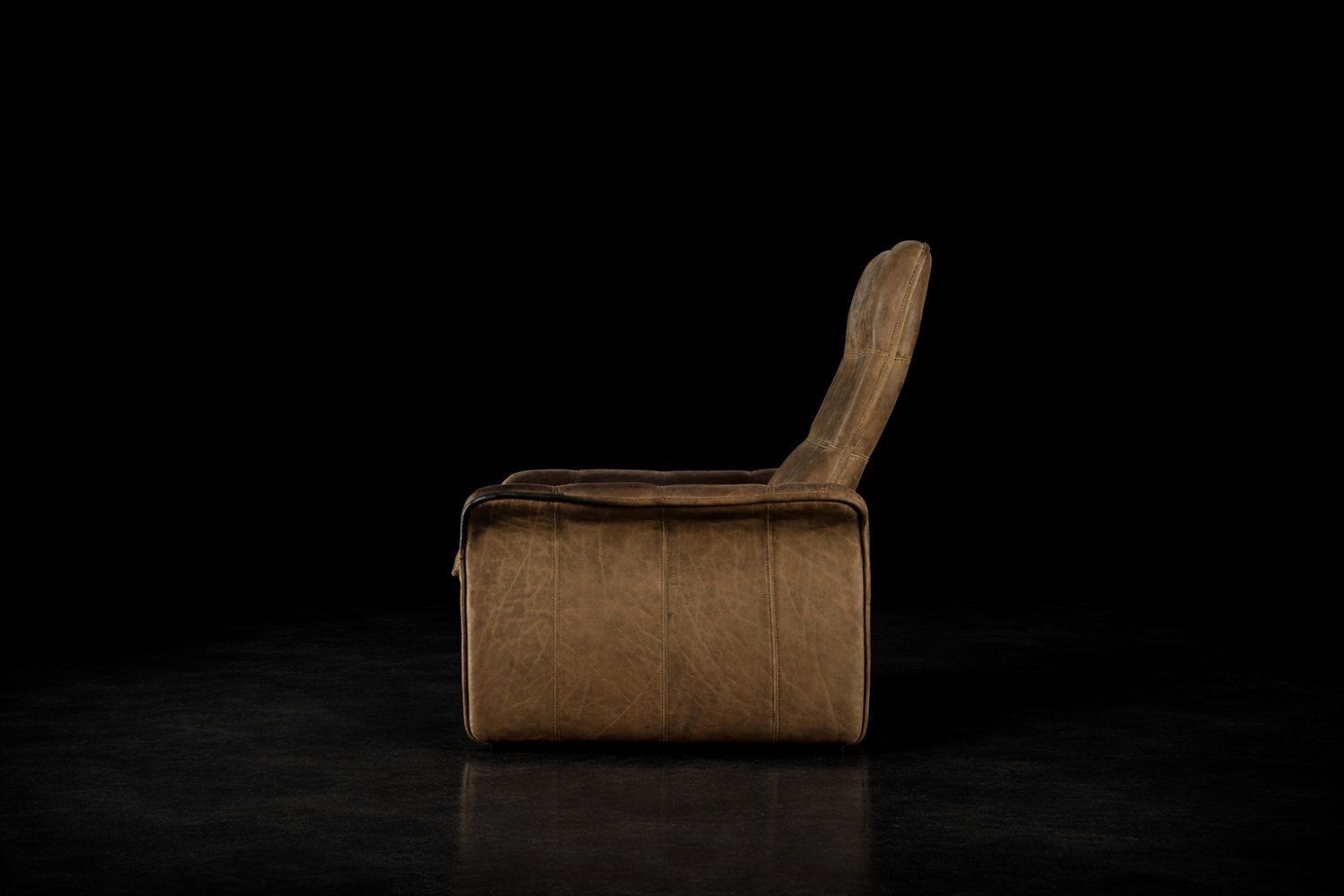Vintage Brutalist Buffalo Leather Ds 50 Lounge Chair From De Sede, 1970s photo Furniture