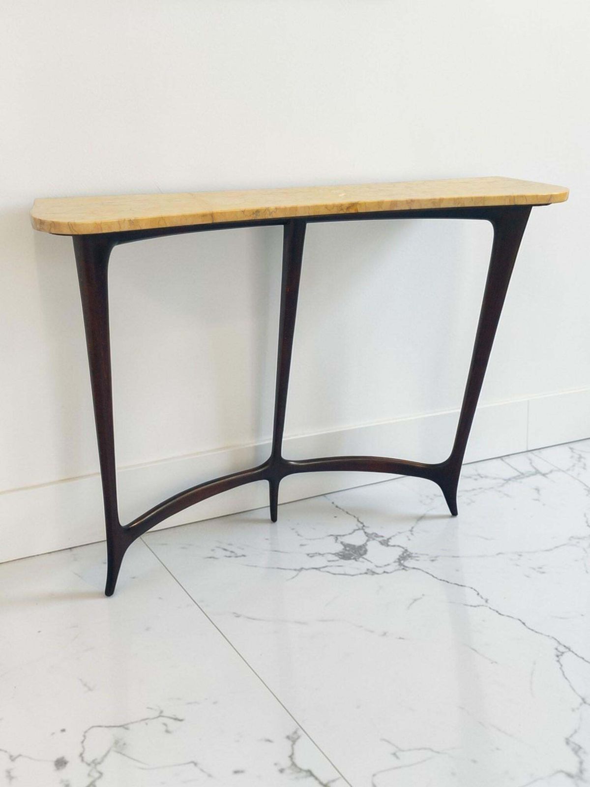 Italian Mid Century Console Table Designed By Ezio Minotti In 1950s. photo vinterior
