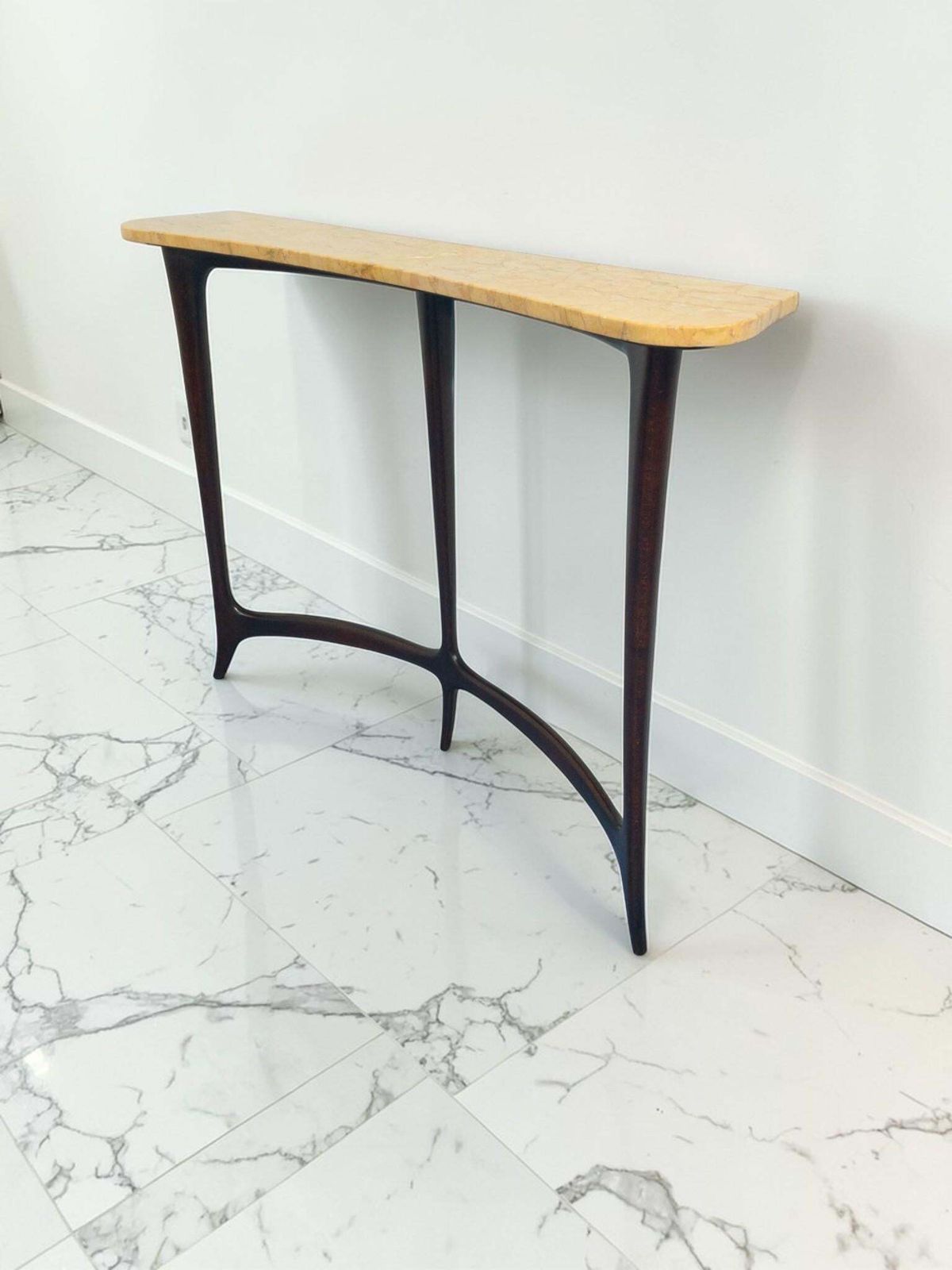 Italian Mid Century Console Table Designed By Ezio Minotti In 1950s. photo vintage