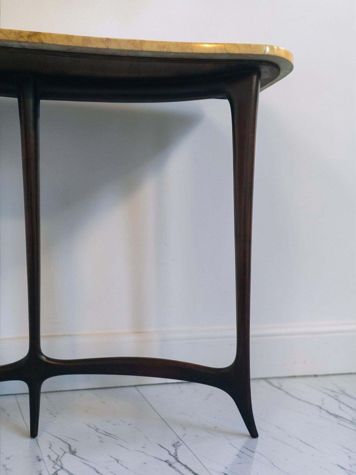 Furniture Italian Mid Century Console Table Designed By Ezio Minotti In 1950s. photo