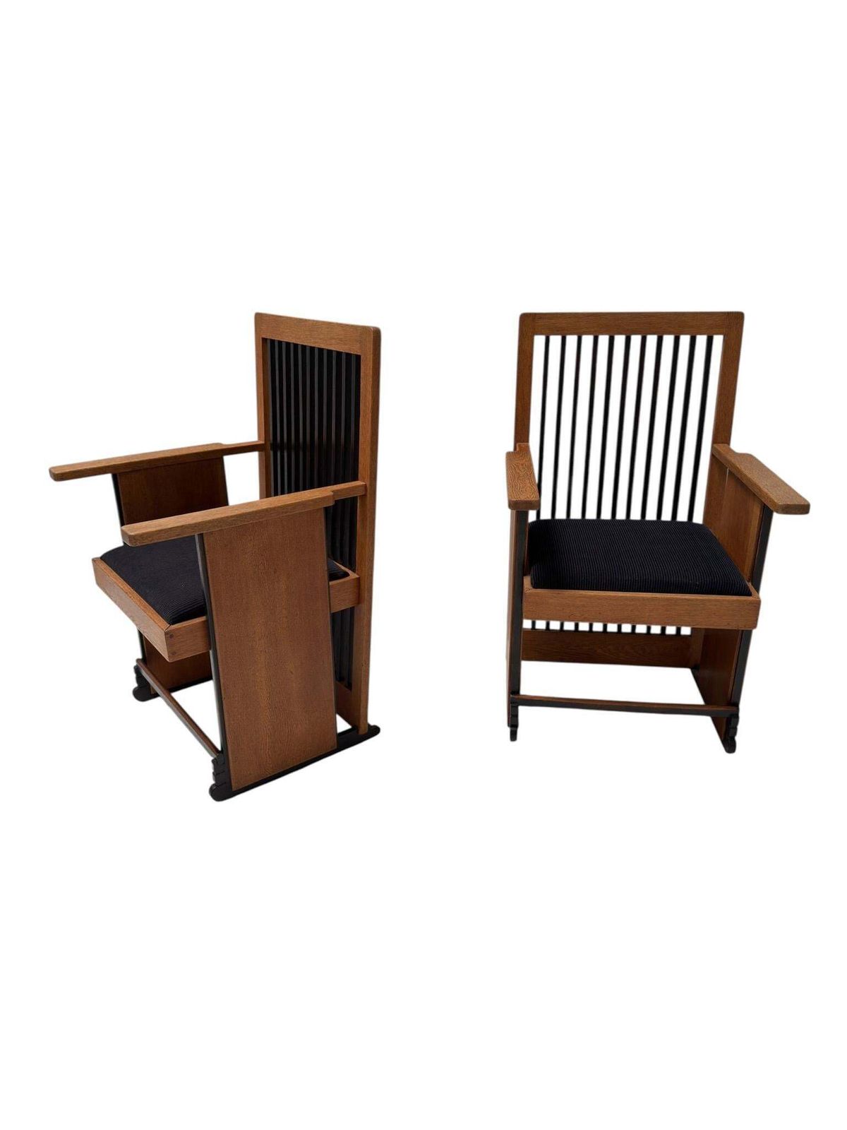 Two Art Deco Modernist High Back Armchairs By Architect Caspers, 1920s photo furniture
