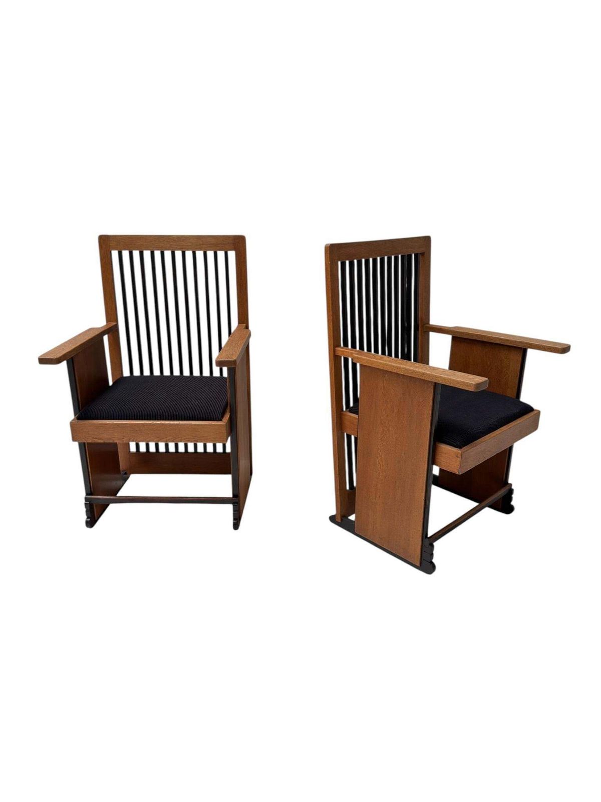 Two Art Deco Modernist High Back Armchairs By Architect Caspers, 1920s photo Furniture