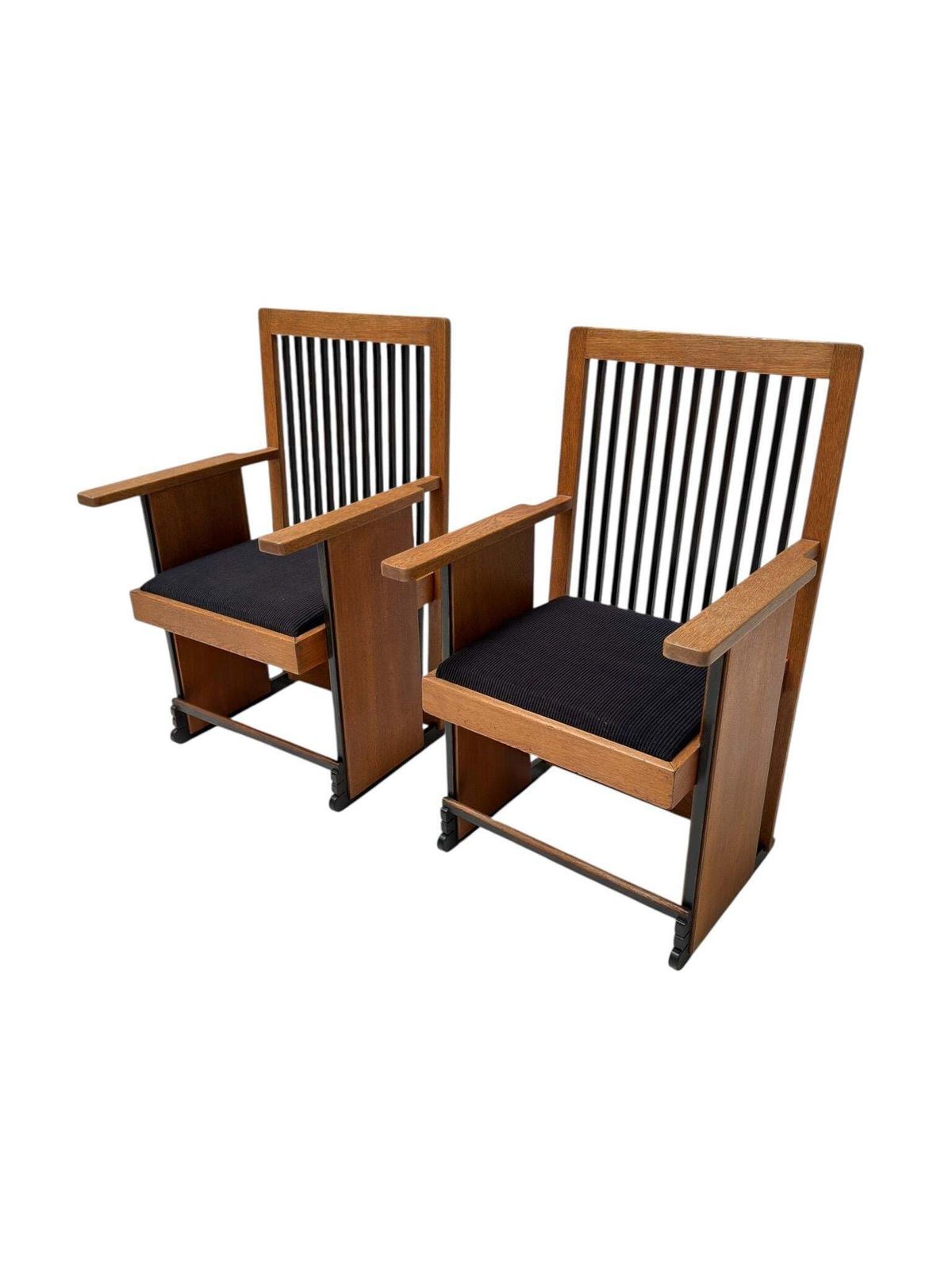 Two Art Deco Modernist High Back Armchairs By Architect Caspers, 1920s photo buy