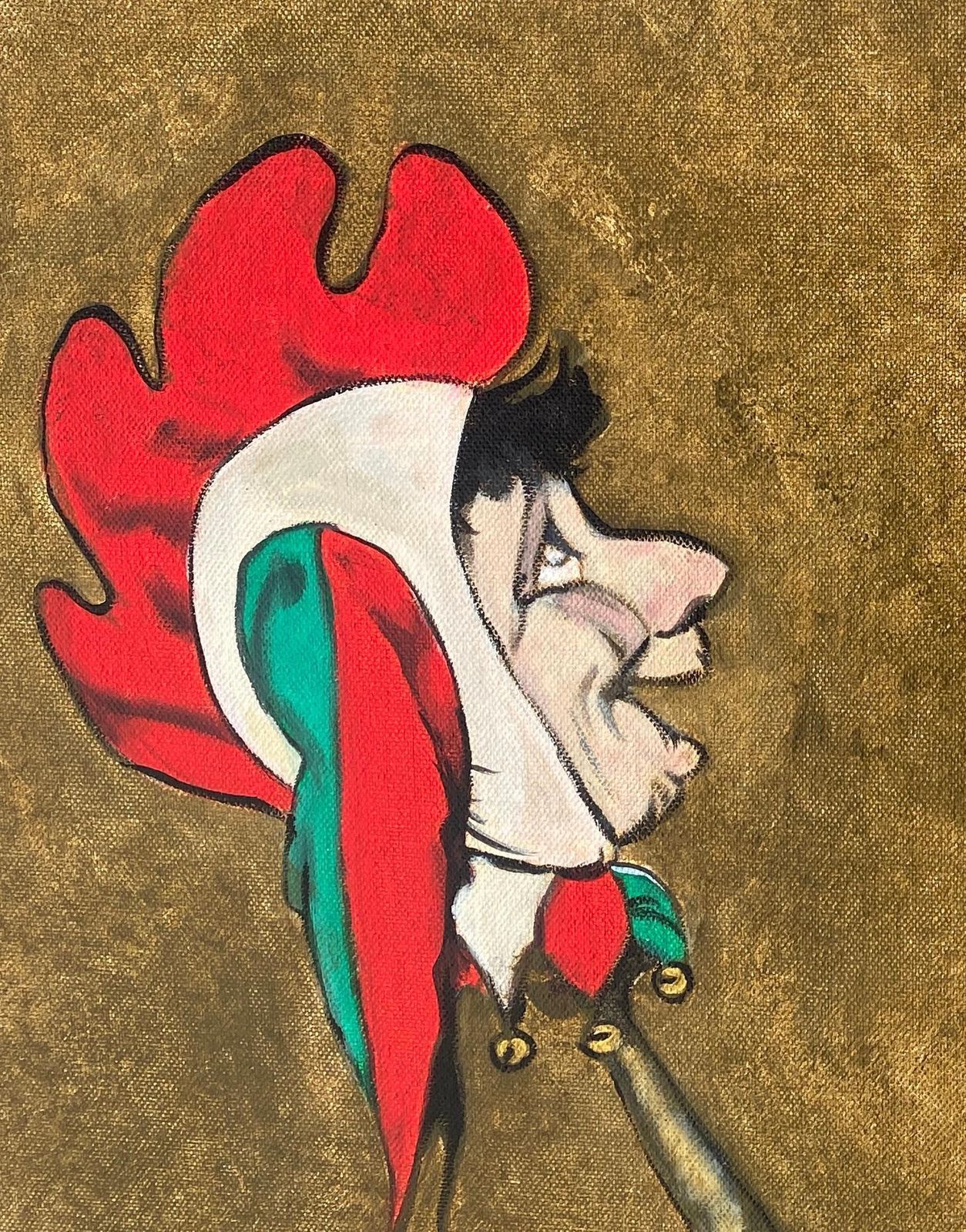 Sandra Melinsandra Melin The Jester Based On Norman Rockwell Acrylic On Canvas2023 photo vinterior