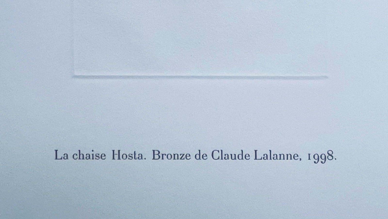 Claude Lalanneclaude Lalanne (1925 2019) "Chaise Horta", Heliogravure.2004 photo vintage
