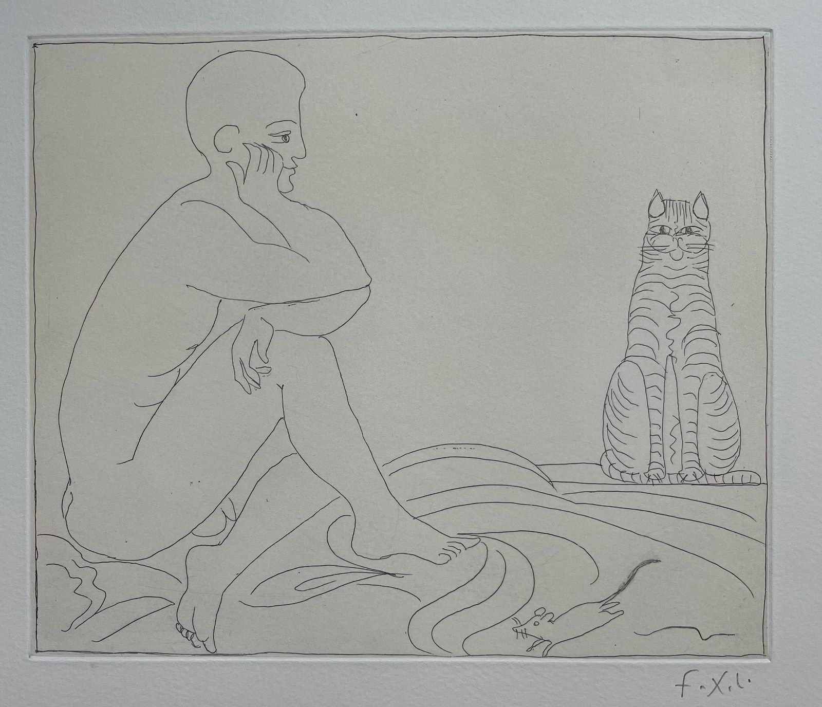 Claude And Francois Xavier Lalannefrancois Xavier Lalanne (1927 2008) Cat, Mouse And Seated Man, 20022005 photo furniture