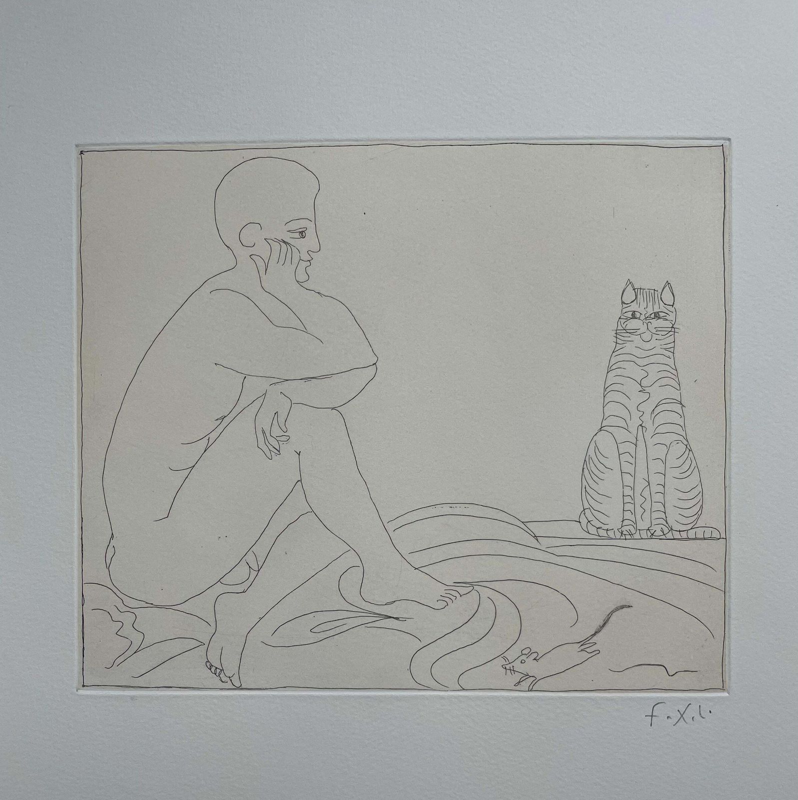 Claude And Francois Xavier Lalannefrancois Xavier Lalanne (1927 2008) Cat, Mouse And Seated Man, 20022005 photo for sale